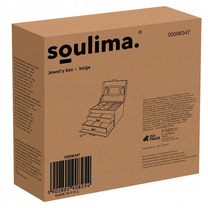 Скринька - футляр для зберігання прикрас з ключем Beautylushh (6348) Black Нововолинськ - фото 6