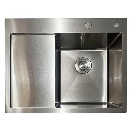 Кухонна мийка з нержавіючої сталі Mixxus MH6350R Nano-Silver 3.0/0.8 колір нержавійка MI7046 Харків