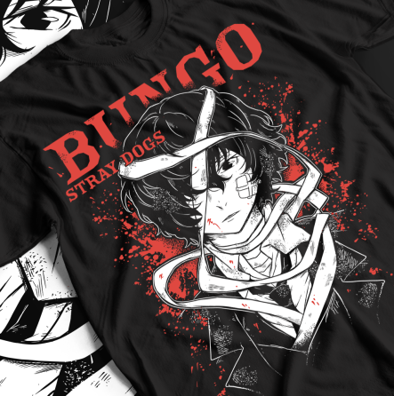 Футболка для мальчика аниме Бунгоу Страй Догс Дазаи оверсайз (рост от 165 до 180 ) Черний AnimeJ0709m Днепр