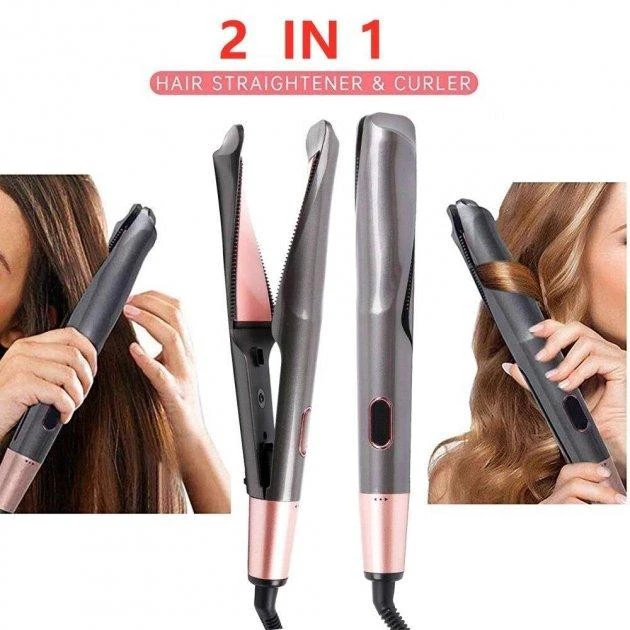 Стайлер плойка для волос Curl & Straight 2в1 спиральный выпрямитель Винница - изображение 10
