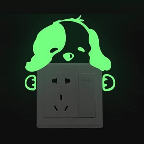 Фосфорна наклейка Цуцик 10 на 15 см салатовий Київ - фото 1