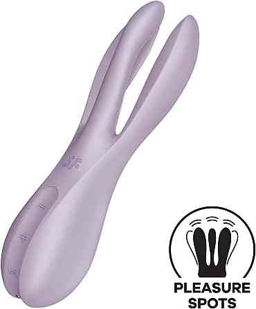 Клиторальный вибратор Satisfyer Threesome 2 Violet, 3 гибких пальчика, 3 мотора Sex Aura Киев