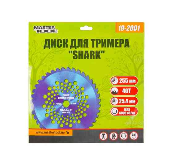 Диск для тримера MASTERTOOL "SHARK" 255×25.4×40Т з побідитовою напайкою 19-2001 Коломыя