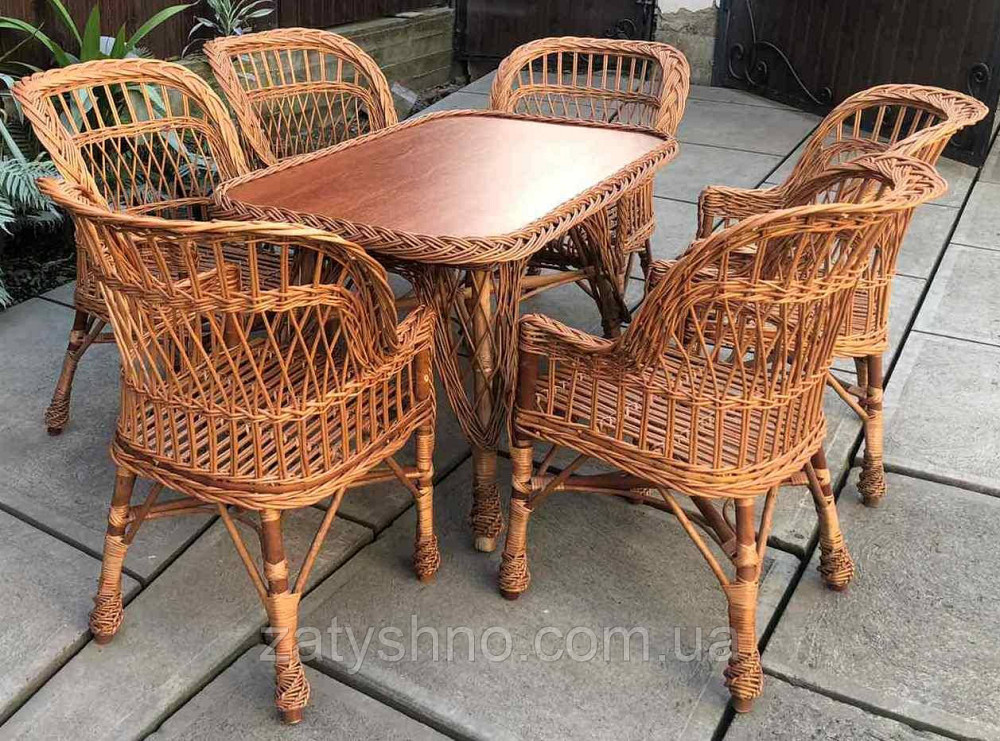 Мебель плетеная в холл |Мебель из лозы с большим столом |мебель плетеная из лозы Киев - изображение 6
