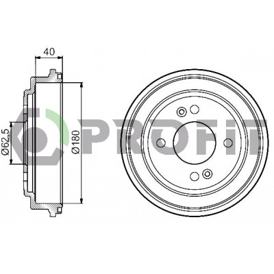 Тормозной барабан Profit 5020-0042 Винница - изображение 1
