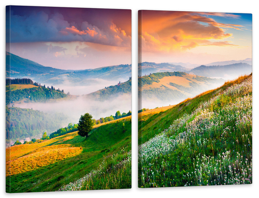 Модульна картина у вітальню/ спальню Горі в тумані TLV-2_119 120х170 см Київ - фото 1