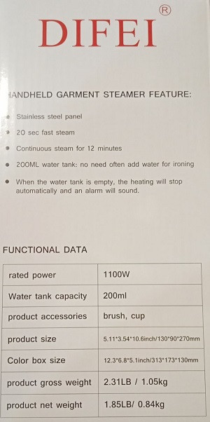 Ручной отпариватель для одежды DIFEI DF-019A / SL-6025 / 4783 Днепр - изображение 2