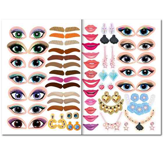 Дитяча книжка з наліпками студія краси "Make up accesories" РМ-76-01 Вінниця