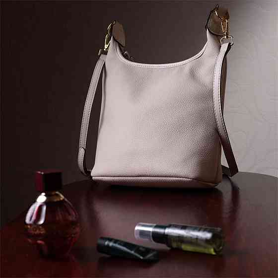 Зручна жіноча сумка на плече з натуральної шкіри Vintage 22628 Біла Київ