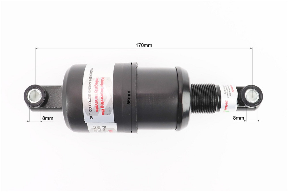 Амортизатор закритий 170мм регульований, чорний Київ - фото 2