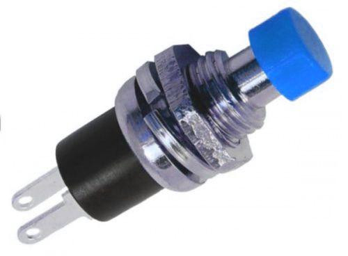 Кнопка PBS-10B-2 без фіксації OFF-(ON), синя Полтава - фото 1