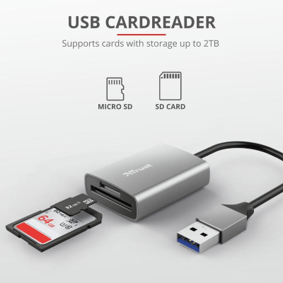 Зчитувач флеш-карт Trust Dalyx Fast USB 3.2 Card reader (24135) Вінниця - фото 9