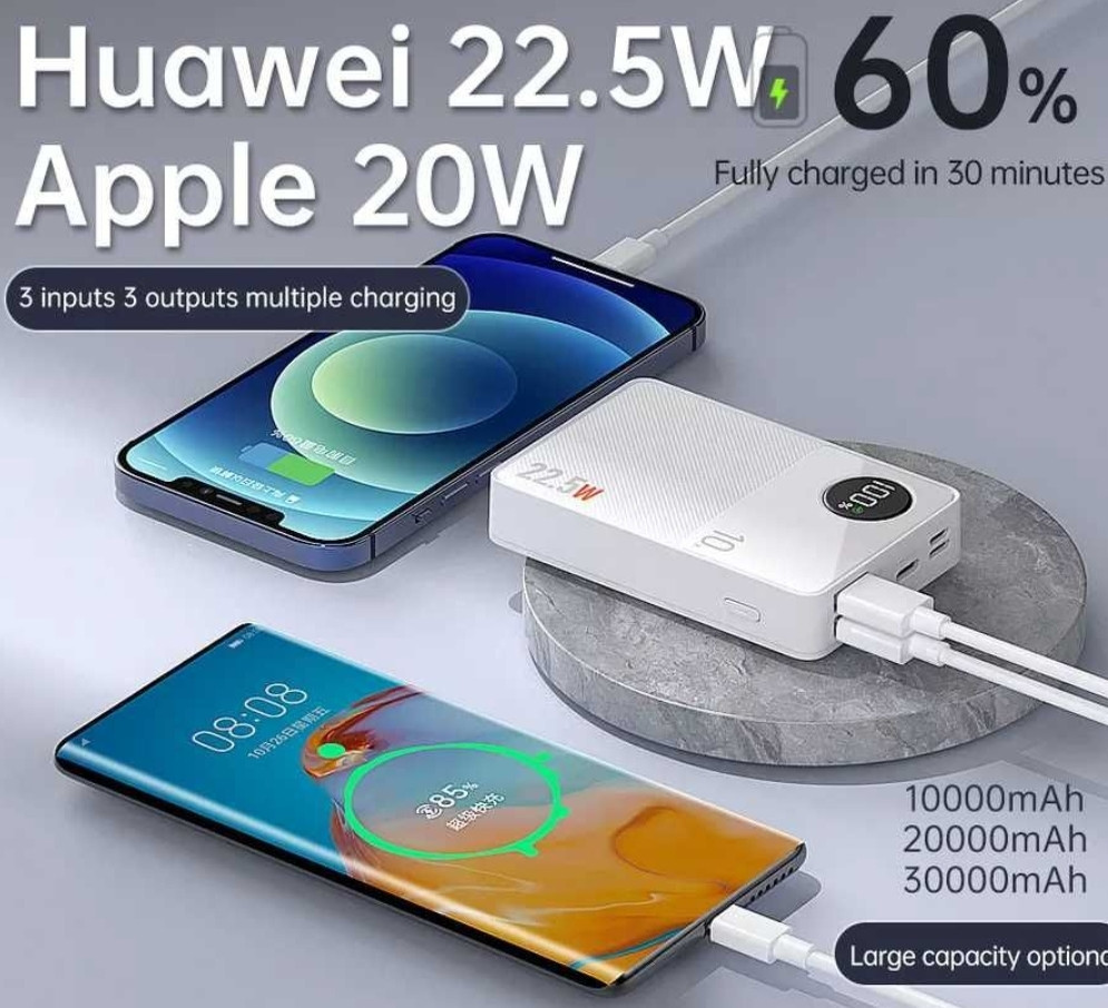 Павербанк Power bank УМБ Q8 - 30000mAh. Black. Киев - изображение 2