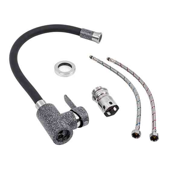 KT 90 змішувач гнучкий фарбований TM Valeso (ГРАФІТ) Коломыя