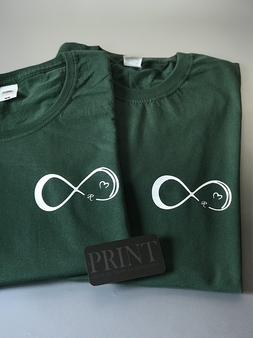 Парні футболки для закоханих хлопця і дівчини — Зі знаком нескінченності та Вашими ініціативами Чернівці - фото 2