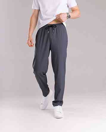 Однотонні базові чоловічі штани весна літо темно-сірі Pobedov Aero Київ