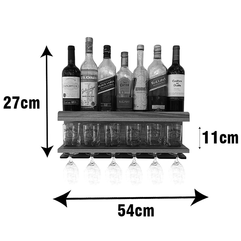 Настінна винна полиця "Тайкі" сієна Миколаїв - фото 2