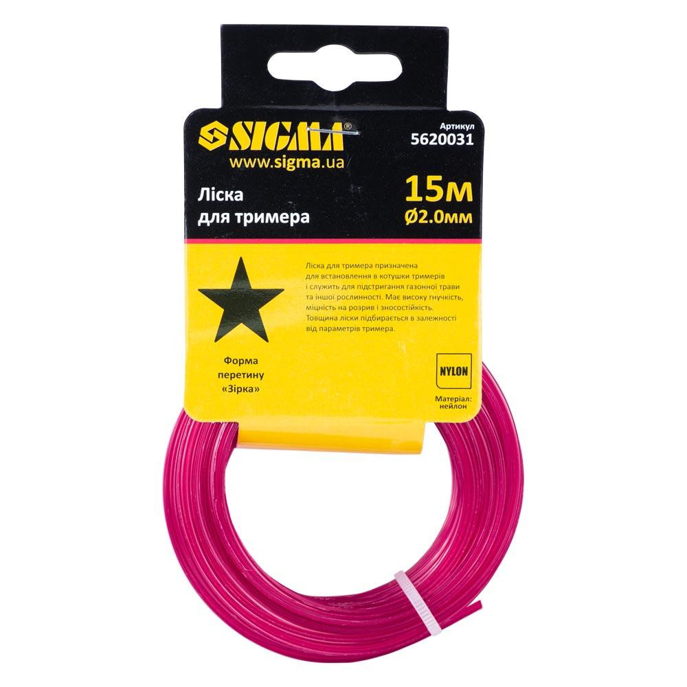 Волосінь для тримера зірка Ø2.0 мм 15 м SIGMA (5620031) Київ - фото 2