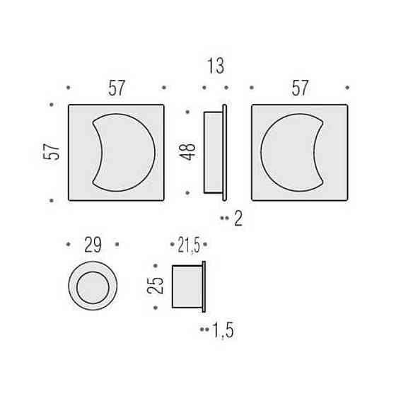 Ручка Colombo Оpen SQ ID311мат. хром на розсувн. двері Київ
