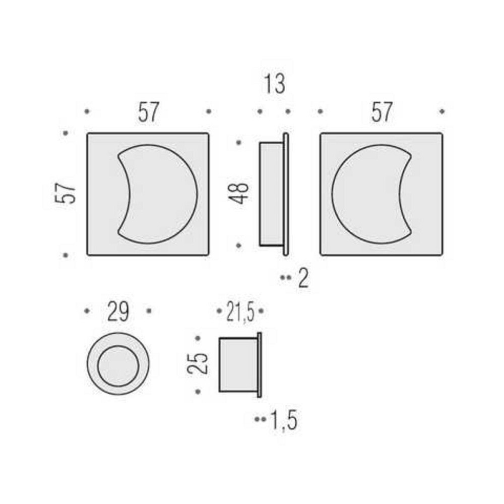 Ручка Colombo Оpen SQ ID311мат. хром на розсувн. двері Київ - фото 2