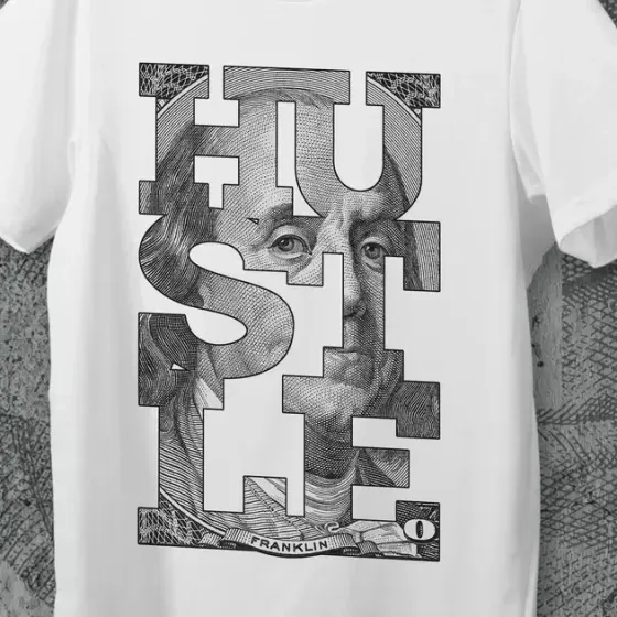 Футболка для подростка мальчика с принтом Hustle W Размер 160 Anime10042 Днепр