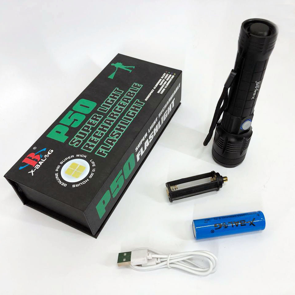 Сверхмощный фонарь лед Bailong X-Balog BL-B99-P50, Лед фонарик с зарядкой, Удобный ручной фонарь KS-27 Львов - изображение 4