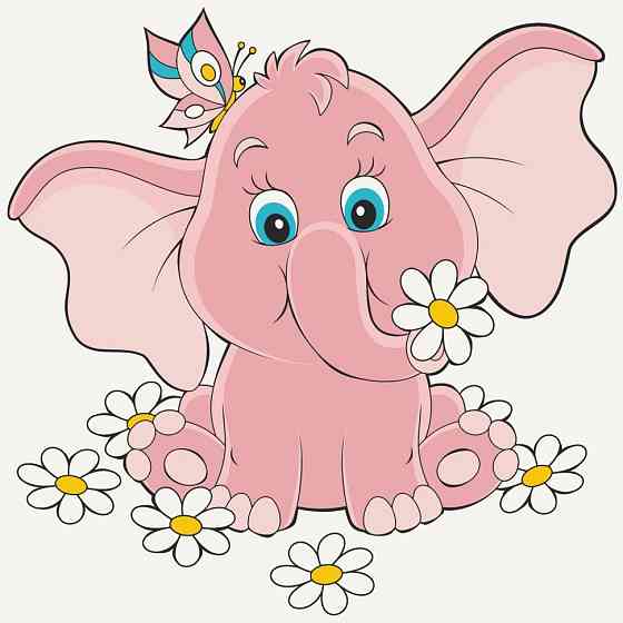 Картина за номерами "Рожеве слоненя" 15035-AC 30х30 см Вінниця