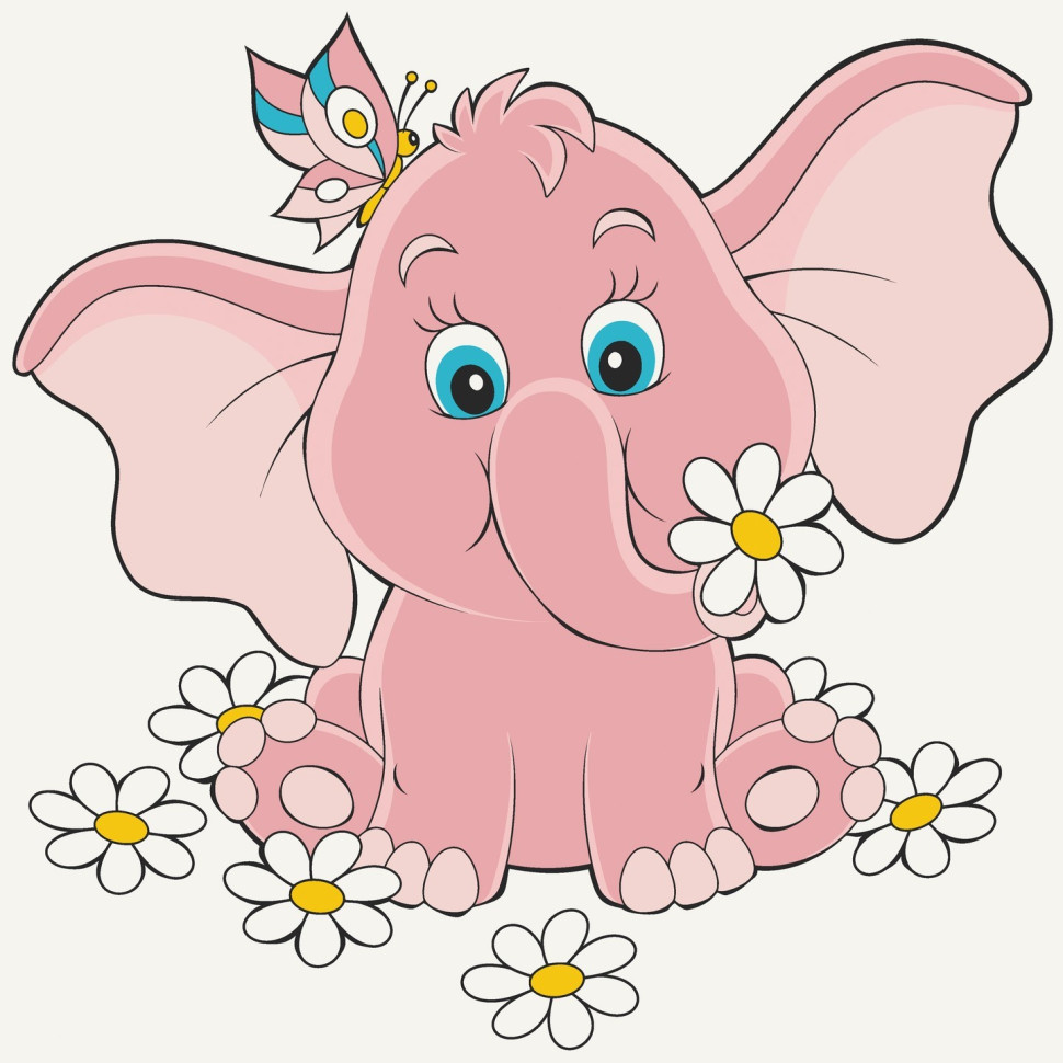 Картина за номерами "Рожеве слоненя" 15035-AC 30х30 см Вінниця - фото 1