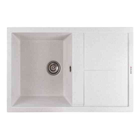 VALESO Гранітна мийка для кухні VALESO SELENA 7950 матова Біла в крапку Киев