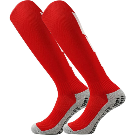 Гетри спортивні, футбольні, тренувальні, ігрові з антиковзаючим покриттям червоний, розмір L Кам'янець-Подільський