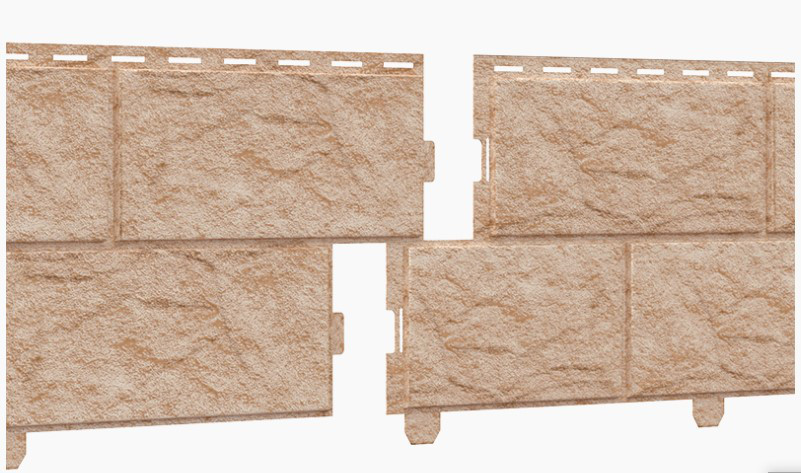 Сайдинг Стоун-Хаус Камень Золотистый (двойной замок) 3025х225 мм Днепр - изображение 1