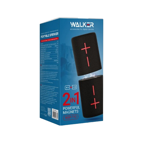 Портативна колонка 2в1 магнітна блакитна WALKER WSP-710 Житомир