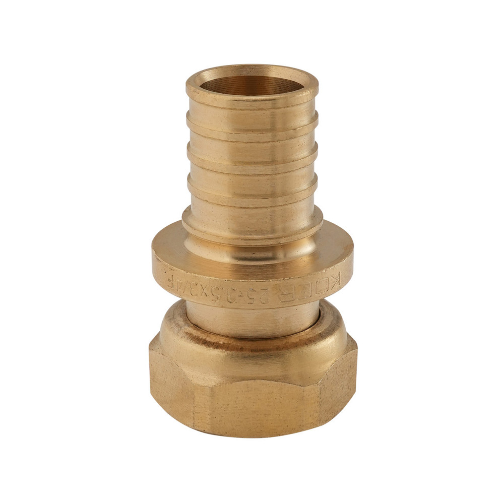 Перехідник з накидною гайкою під плоске ущільнення Koer KA.A08F-25S - 25(3.5mm) x 3/4"F (KR4868) Київ - фото 2