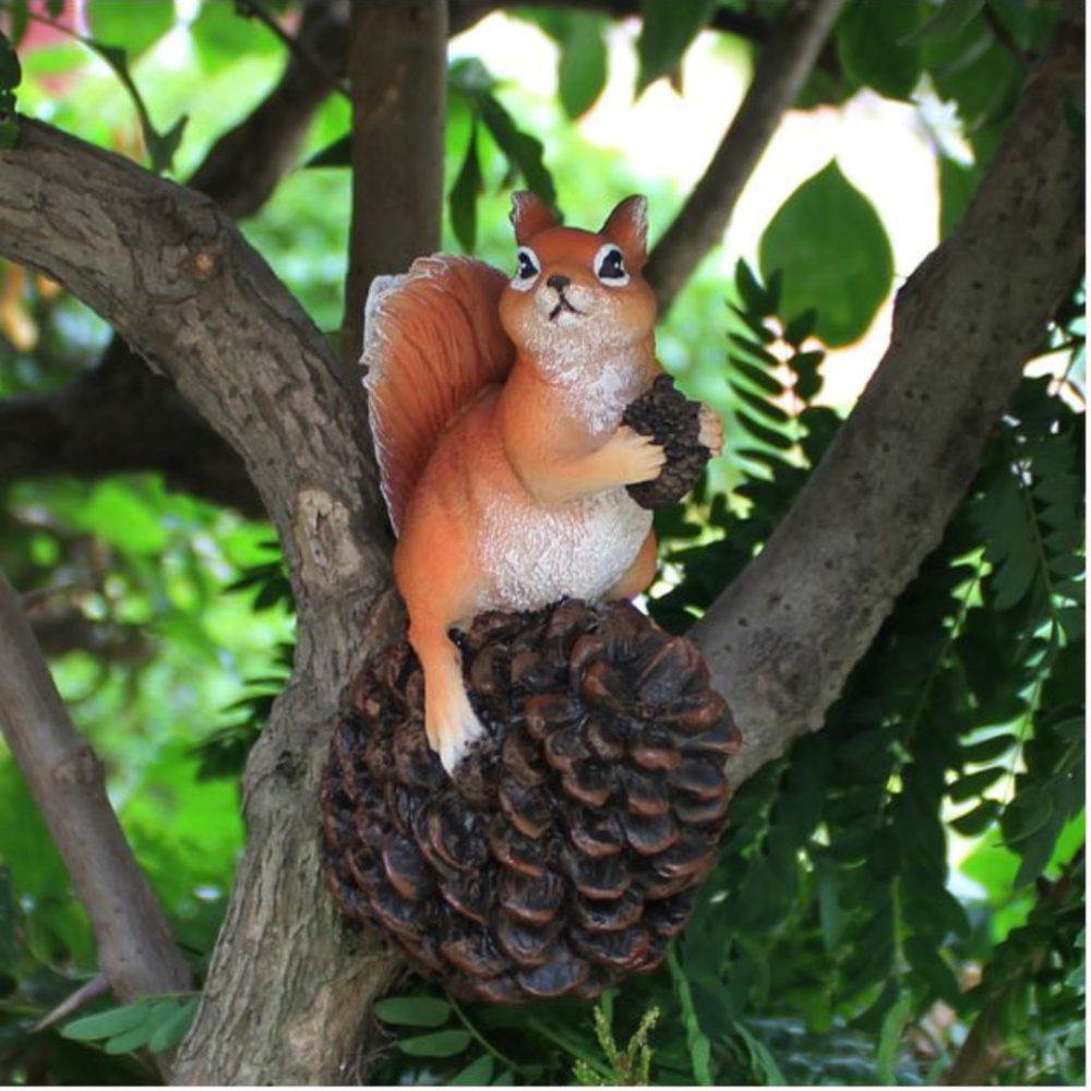 Садова фігура Білочка з шишкою. Підвісна. Для саду, дачи, ландшафтного дизайну. Одеса - фото 1