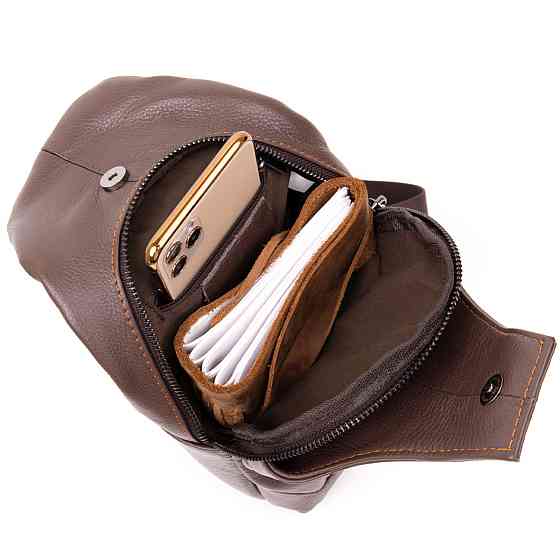 Сумка кросс боди Vintage 20402 Серо-коричневая Киев