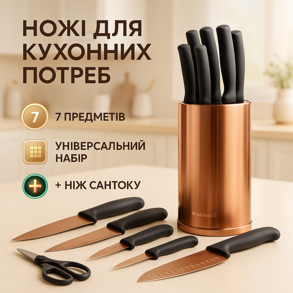 Ножи для кухонных нужд, Набор ножей для готовки, Хорошие ножи для поваров Набор литых ножей кухни RN-64 Львов - изображение 12
