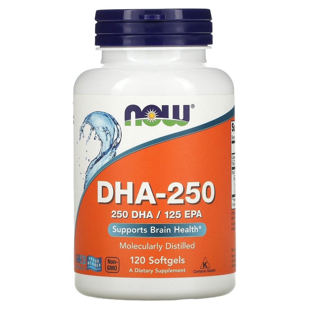 NOW DHA- 250mg 120 softgels Луцк - изображение 1