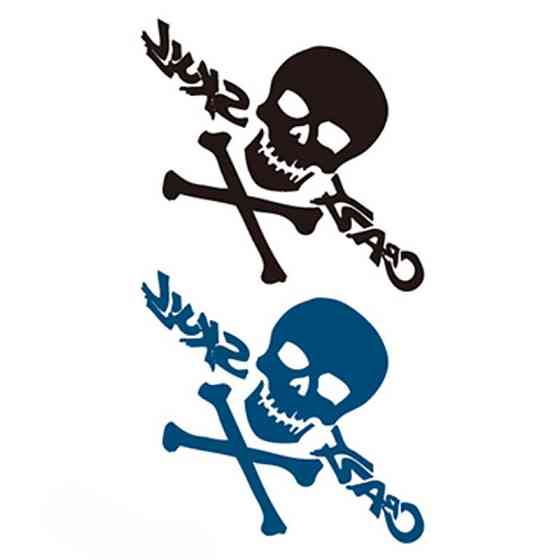 Тимчасове тату на Хелловін Черепа 10 на 6 см чорний Київ