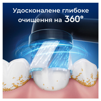 Насадка для зубной щетки Oral-B iO Ultimate Clean Black 4ct (8700216199483) Винница - изображение 6