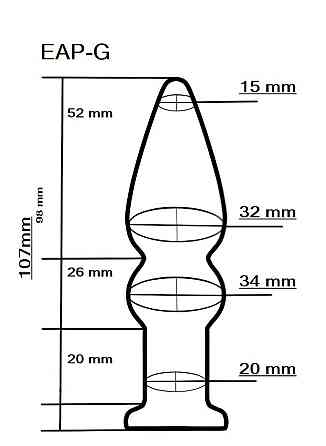 Анальный плаг из стекла EGZO EAP-G ( длина 10.7 см, диаметр 3.4 см ) Sex Aura Киев