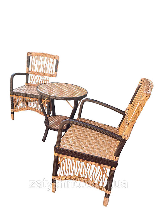 Меблі плетені зі стільцями Київ - фото 10