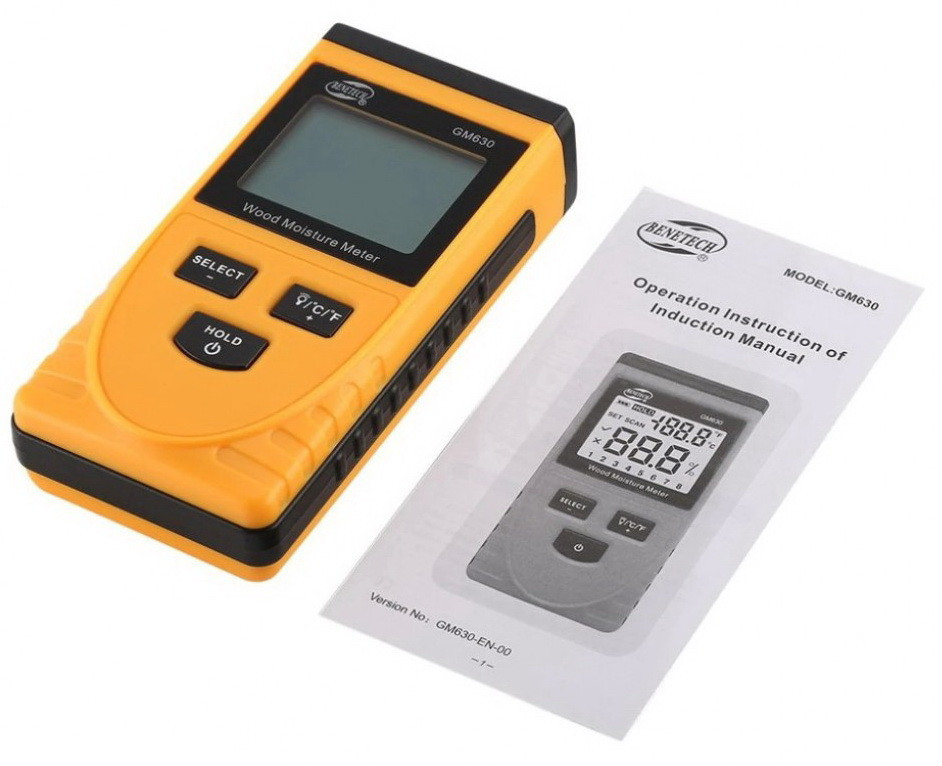 Бесконтактный влагомер стройматериалов 0,5-79,5% BENETECH GM630 Киев - изображение 3