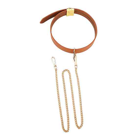 Поводок LOCKINK Tied Collar with Leash Set - Brown Sex Aura Київ