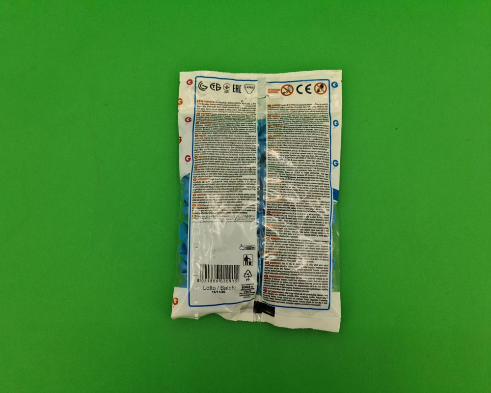 Повітряні кульки 3" (8 см) пастель блакитні латексні бомбочки 100 шт Gemar (1 пачка) Харків - фото 3