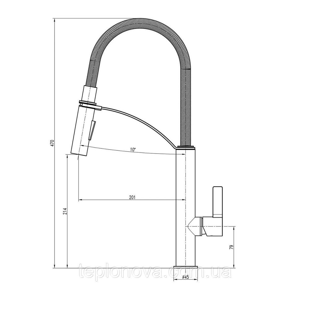 Змішувач для кухні TOPAZ SARDINIA TS 8818-0 Чернівці - фото 3