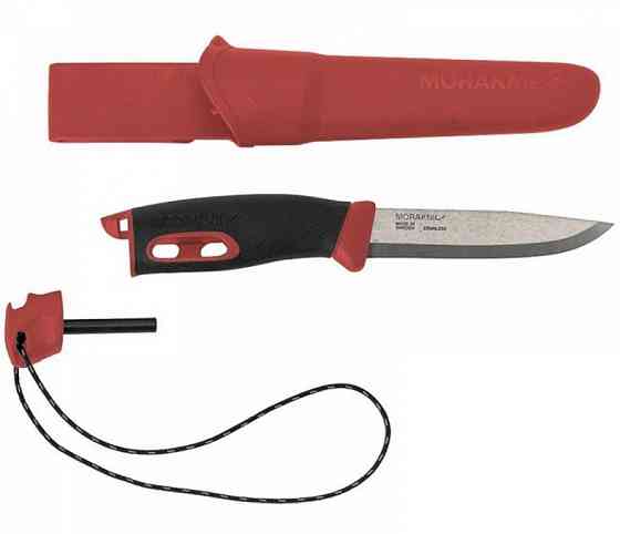 Туристичний Ніж з крісалом Morakniv "Companion Spark" Red (13571) Неіржавка сталь Нововолинськ