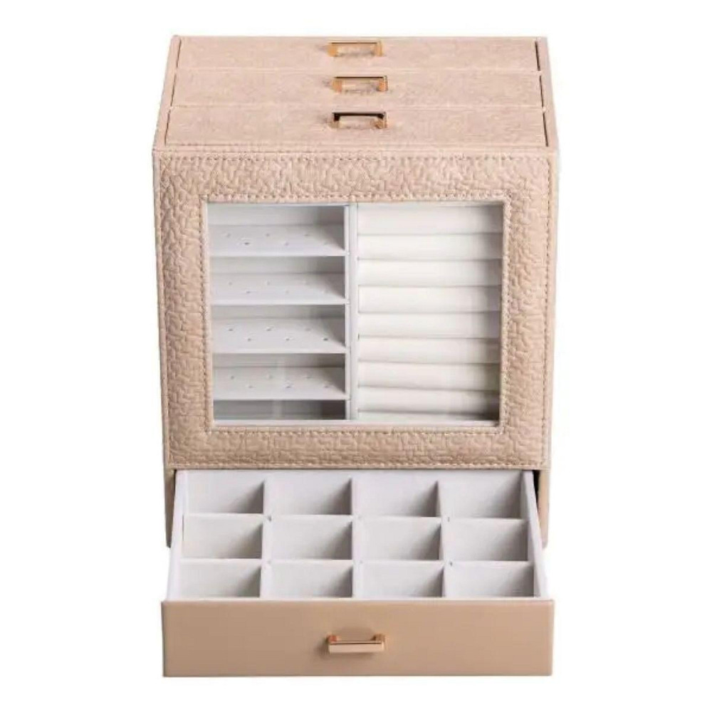 Скринька для прикрас з еко шкіри 3 яруси органайзер для ювелірних виробів HP-5-16CR Київ - фото 7