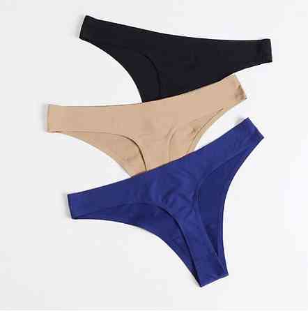 Женские бесшовные стринги 46 размер - в наборе 3шт., 80% нейлон, 20% спандекс Киев