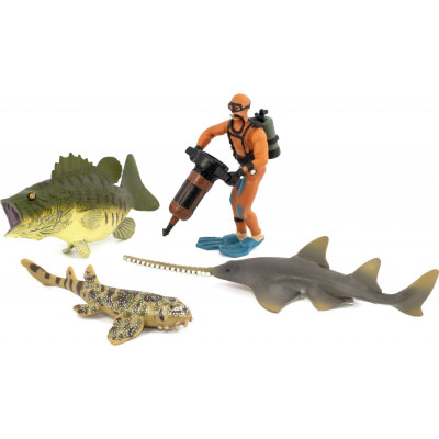 Фигурка Kids Team Морские жители: бычья акула,европейский пилорыл,окунь,аквала (Q9899-P25_2) Винница - изображение 1