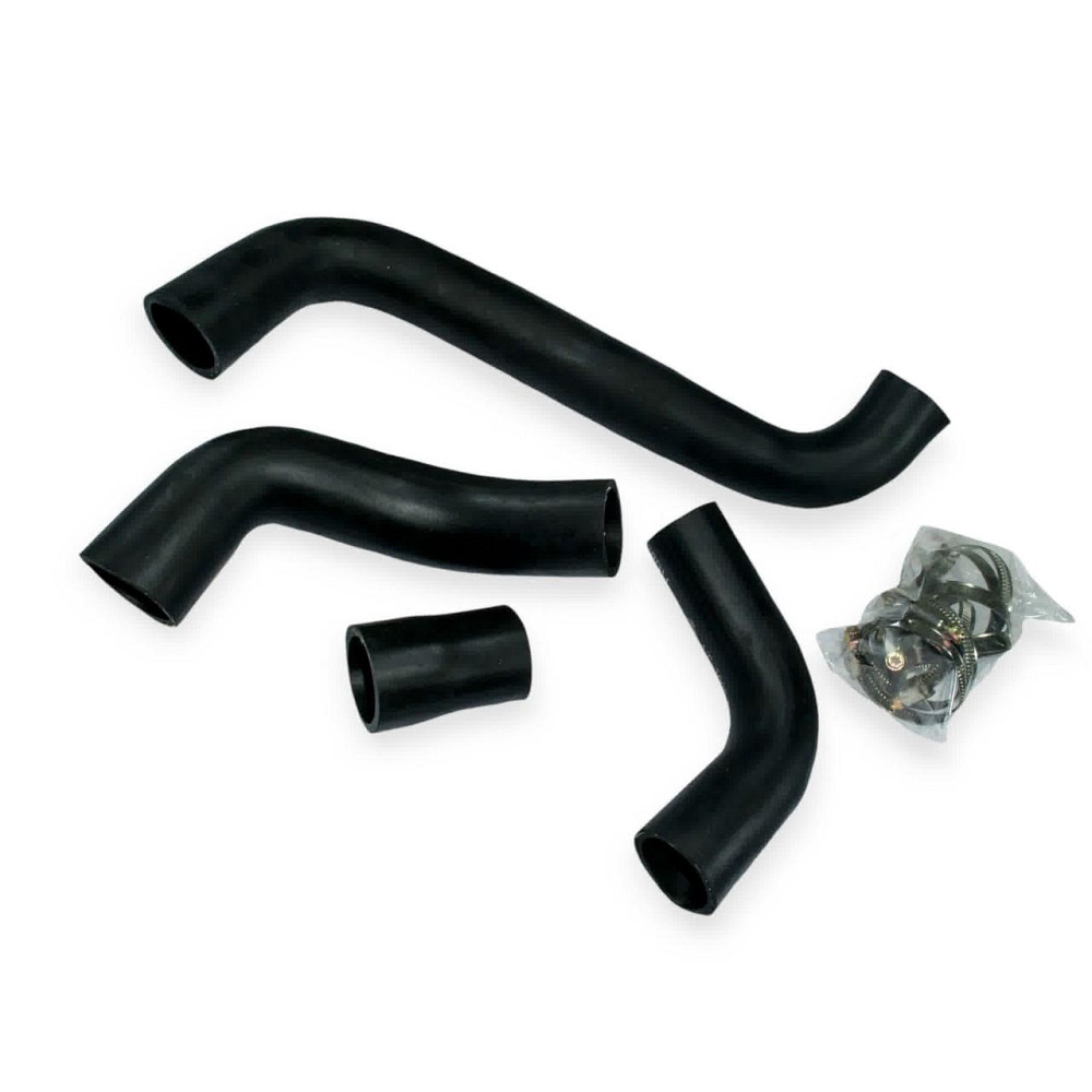 Патрубок 2101 з хомутами AT радіатора Мукачево - фото 1